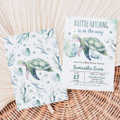 Jongen Schildpad Baby Shower Kaart
