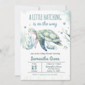 Jongen Schildpad Baby Shower Kaart (Voorkant)