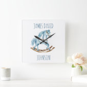 Jongen Schommelpaard Baby Nursery Klok (Huis)