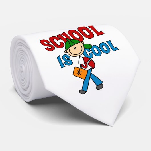 Jongen School is Cool Stropdas (Opgerold)