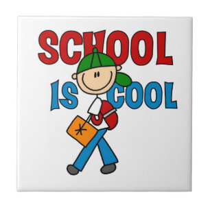 Jongen School is Cool Tegeltje