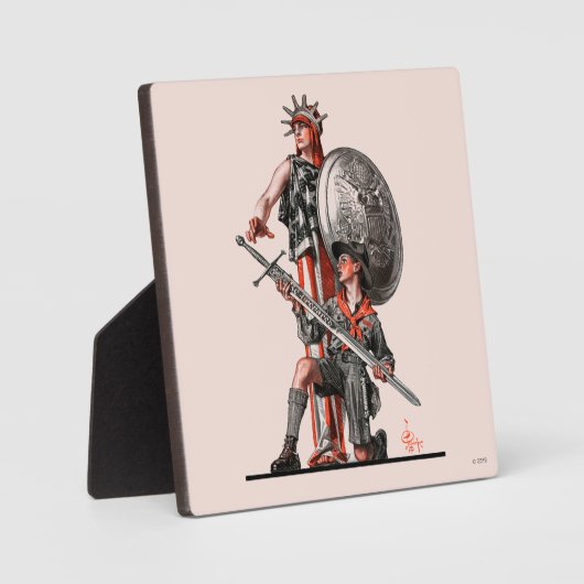 Jongen Scout en Liberty Fotoplaat (Voorkant)