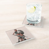 Jongen Scout en Liberty Glazen Onderzetter (Schuin)