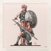 Jongen Scout en Liberty Glazen Onderzetter (Voorkant)