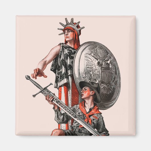 Jongen Scout en Liberty Magneet (Voorkant)