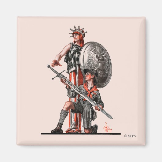 Jongen Scout en Liberty Magneet (Voorkant)