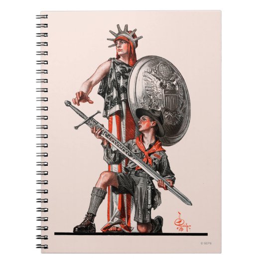 Jongen Scout en Liberty Notitieboek (Voorkant)