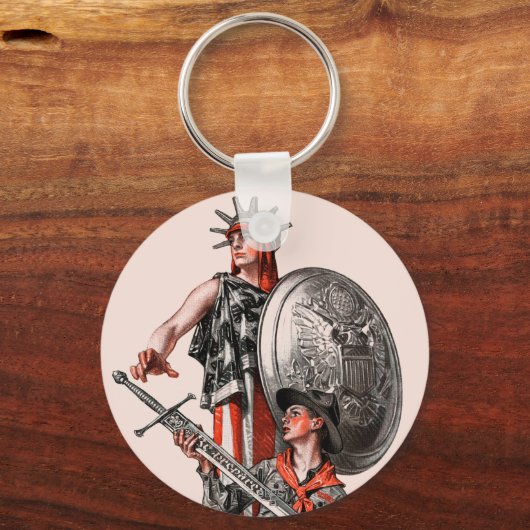 Jongen Scout en Liberty Sleutelhanger (Voorkant)