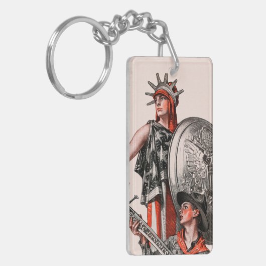 Jongen Scout en Liberty Sleutelhanger (Voorkant Links)