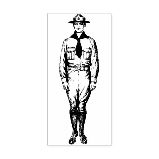 Jongen scout rubberstempel (Afrduk)