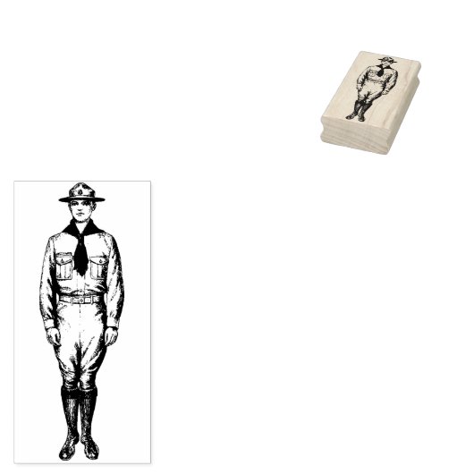 Jongen scout rubberstempel (Gestempeld)