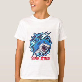 Jongen: Shark Attack Cotton T-Shirt | Kinderen kle