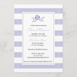 Jongen Shower Invitation - Baby Octopus Kaart