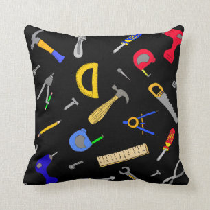 Jongen Sierkussen met Collage of Tools