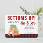 Jongen Sip en See baby shower uitnodigingen (Staand voorkant)
