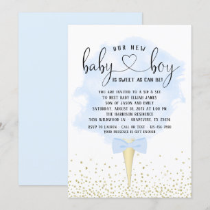 Jongen Sip zie Baby shower katoenhoudend Snoep Kaart