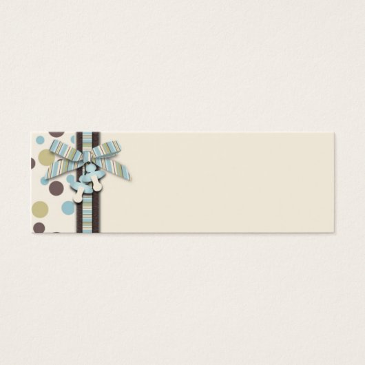 Jongen Skinny Gift Label 2 Mini Visitekaartjes (Voorkant)