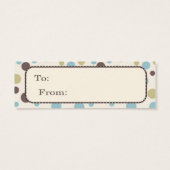 Jongen Skinny Gift Label Mini Visitekaartjes (Achterkant)