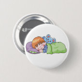 Jongen slapen ronde button 5,7 cm (Voorkant /achterkant)