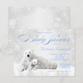 Jongen Sneeuwvlok Winter Beer Baby Douche Uitnodig Kaart (Voorkant / Achterkant)