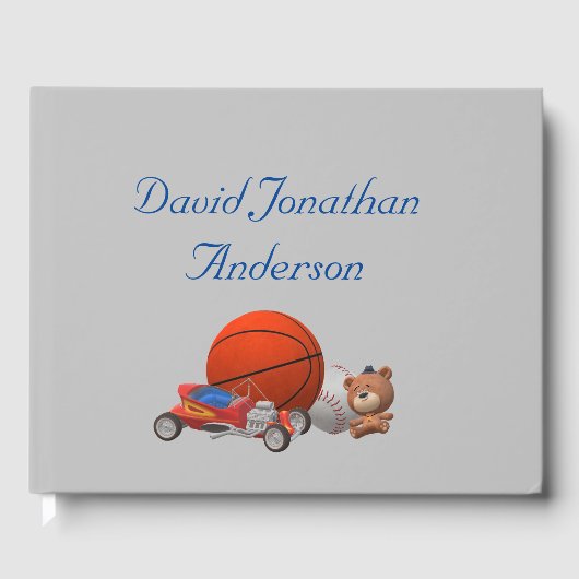 Jongen speelgoed Gedekte gastboek Gastenboek (Voorkant)