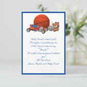 Jongen speelgoed Gedekte platte dank Bedankkaart (Staand voorkant)