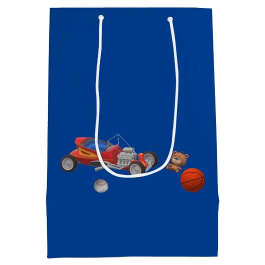 Jongen Speelgoed Thema Douche Gift Bag Medium Cadeauzakje (Achterkant)