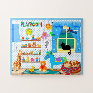 Jongen speelkamer Jigzaag Puzzle Legpuzzel