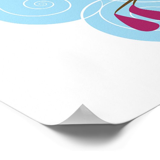 Jongen speelt gitaar voor Girl Love and Music Poster (Hoek)