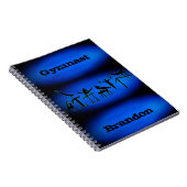 Jongen spelen Aangepaste Blue Spiral-laptop Notitieboek (Rechterzijde)