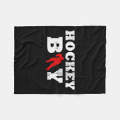 Jongen Speler Silhouet Sport Gift Fleece Deken (Voorkant (Horizontaal))