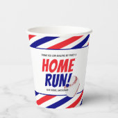 Jongen Sport Honkbal Verjaardagsfeest Papieren Bekers (Achterkant)