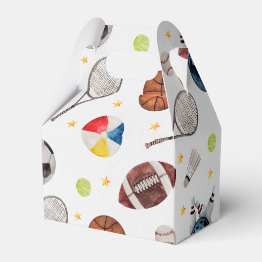 Jongen Sport Kids Verjaardag Favoriet Box Bedankdoosjes (Achterkant)