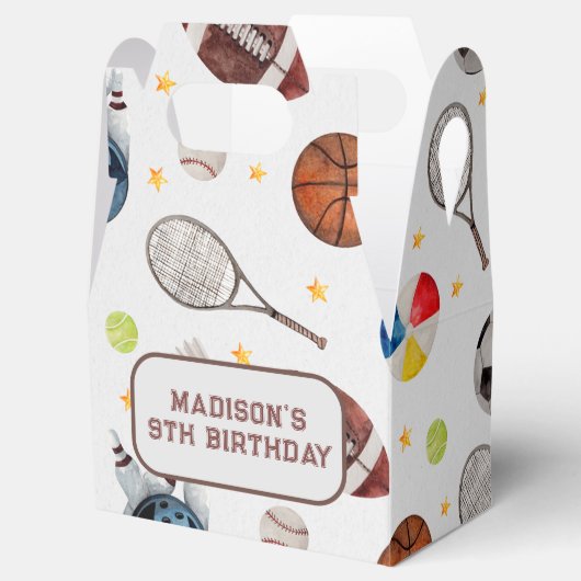 Jongen Sport Kids Verjaardag Favoriet Box Bedankdoosjes (Geopend)