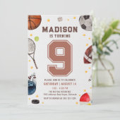 Jongen Sport Kids Verjaardag Kaart (Staand voorkant)