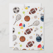 Jongen Sport Kids Verjaardag Kaart (Achterkant)