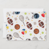 Jongen Sport Kinderen Verjaardag Uitnodiging (Achterkant)