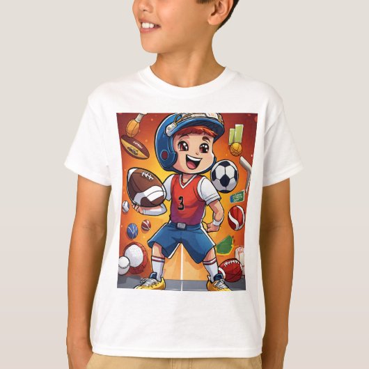 Jongen sportshirt t-shirt (Voorkant)