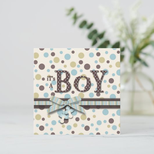 Jongen Square Aankondiging (Staand voorkant)