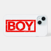 Jongen Stempel iPhone 15 Case (Achterkant horizontaal)