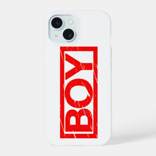Jongen Stempel iPhone 15 Case (Achterkant)