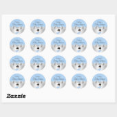 Jongen Stippen Baby Shower Sticker (Vel)