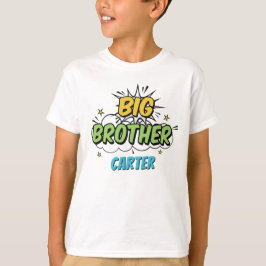 Jongen Stripboek Superheld Baby Shower Oudere Broe T-shirt