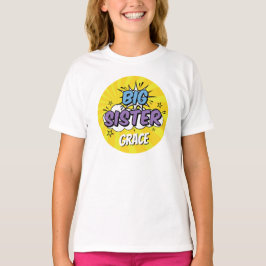 Jongen Stripboek Superheld Baby Shower Oudere Zus T-shirt
