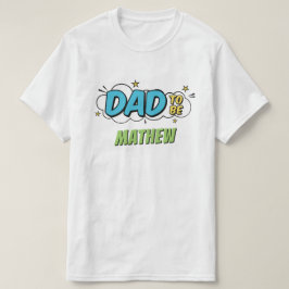 Jongen stripboek superheld baby shower vader t-shirt