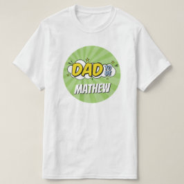 Jongen stripboek superheld baby shower vader t-shirt