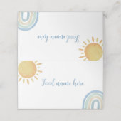 Jongen Sunshine Rainbow Place Card Verjaardagsfees Plaatskaartje (Buitenkant ongevouwen)