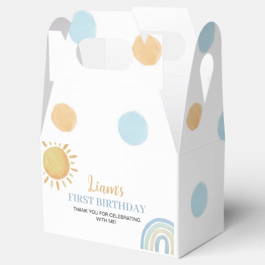 Jongen Sunshine Regenboog Favor Box Verjaardagsfee Bedankdoosjes (Geopend)