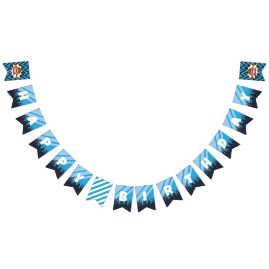 Jongen Superheld, Bruin Haar Feest - Banner (Alle)