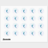 Jongen Team Dolfijn Geslacht Onthulling Ronde Sticker (Vel)